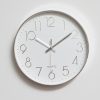 Home Office Room Modern Silent Non Ticking 12 inch Round Decorative Wall Quartz Clock