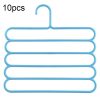10pcs Multi-function 5 Layers Pants Scarf Silk Tie Plastic Clothes Hangers