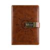B6 Retro PU Cover Sailor Notebook Diary Book with Password Lock