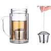 Stainless Steel Locking Spice Tea Strainer Mesh Infuser Tea Ball Filter, Middle Size: 6.5 x 6cm