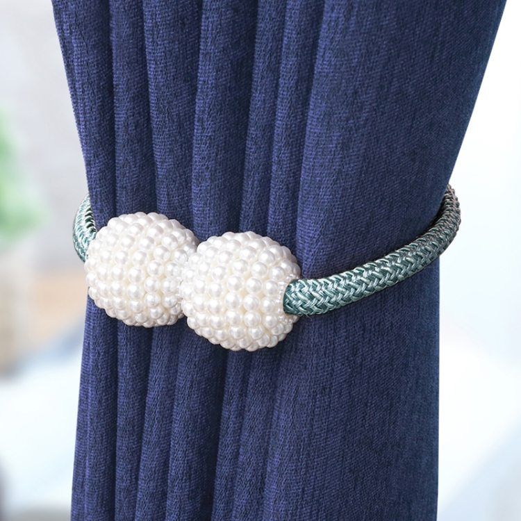 Fashion Adornments Pearl Magnetic Buckle Curtain Strap