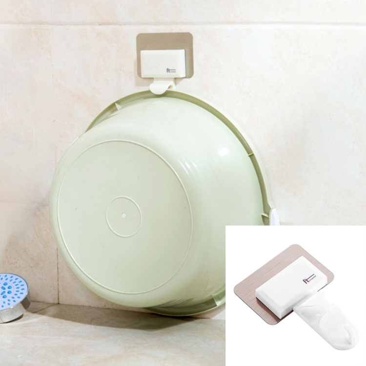 2 PCS Bathroom Creative Traceless Wall-Mounted Hook