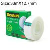 Scotch 810 Magic Invisible Tape Transparent Writing Repair Traceless Copying Tape, Size: 33m x 12.7mm