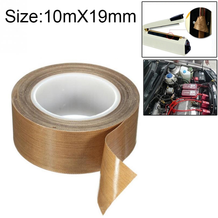 Teflon High Temperature Resistant Cloth Tape Sealing Machine Heat Insulation Tape, Size: 10m x 19mm