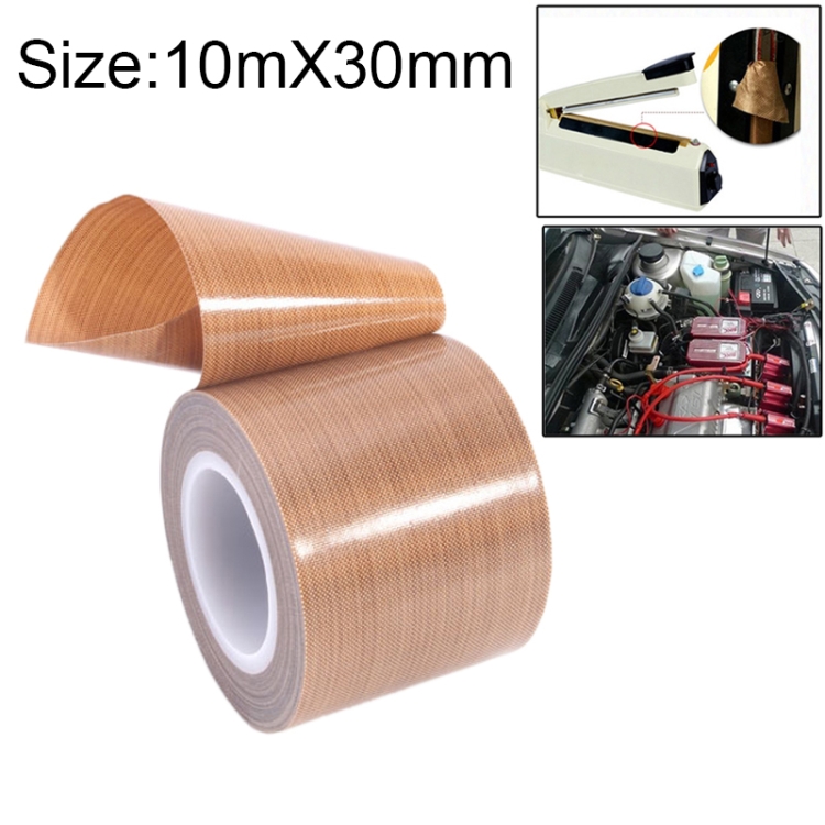 Teflon High Temperature Resistant Cloth Tape Sealing Machine Heat Insulation Tape, Size: 10m x 30mm