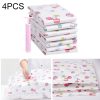 4PCS Space Saving Candy Color Pattern Vacuum Storage Bag, Explosion-proof Thinken Quilts Clothing Vacuum Seal Storage Bag with a Free Hand Pump, Size: 70*90 cm