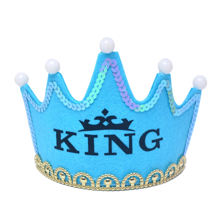 Exquisite Non-woven Fabric Children Birthday Party LED Luminous Hairband Decorative Hat, Size: 12*10.5cm, Random Color Delivery