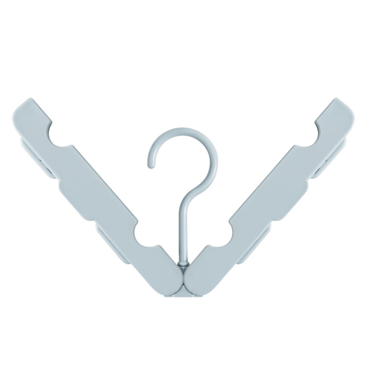 Foldable Clothes Hanger Drying Rack with 4 Hidden Clips for Home / Travel, Random Color Delivery