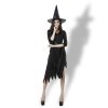 Black Irregular Long Skirt Exit Halloween Costume Cosplay Show Witchcraft Dress, M, Chest: 88cm, Waistline: 72cm, Skirt Length: 108cm