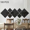 100 PCS Square Crystal Mosaic Mirror Acrylic Stereo Wall Stickers Creative Background Home Living Room Wall Sticker,Size:3*3cm