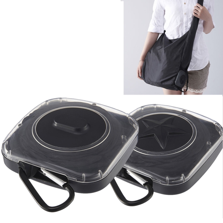 Creative Rotating Foldable Shopping Storage Bag Portable Large Capacity Eco-friendly Nylon Storage Bag, Random Pattern Delivery