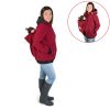 Three-in-one Multi-function Mother Kangaroo Zipper Hoodie Coat with Front Cap Size: M, Chest: 90-93cm, Waist: 70-72cm, Hip: 97-99cm