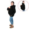 Three-in-one Multi-function Mother Kangaroo Zipper Hoodie Coat with Front Cap Size: XXL, Chest: 110-116cm, Waist:91-95cm, Hip: 116-123cm
