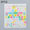 2 PCS Happy Birthday Pattern Creative Cartoon Children Diary Decorative Sticker