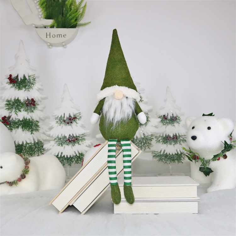 CX20218 Faceless Long-legged Sitting Doll Window Ornament Christmas Decoration