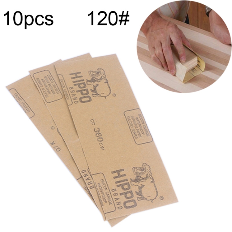 10pcs Grit 120 Wet And Dry Polishing Grinding Sandpaper,Size: 23 x 9cm