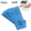 10pcs Grit 240 Wet And Dry Polishing Grinding Sandpaper，Size: 23 x 9cm