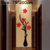 Creative Vase 3D Acrylic Stereo Wall Stickers TV Background Wall Corridor Home Decoration, Size: 79x200x4cm