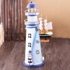 Creative Mediterranean Style Iron Handmade Flash Lighthouse, Random Style Delivery, Size: 28.5*9.5cm