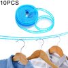 10 PCS Windproof Clotheslines Ropes for Outdoor Indoor Home Travel Camping Laundry Drying Use, Length: 3m, Random Color Delivery