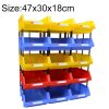 Thickened Oblique Plastic Box Combined Parts Box Material Box, Random Color Delivery, Size: 47cm x 30cm x 18cm