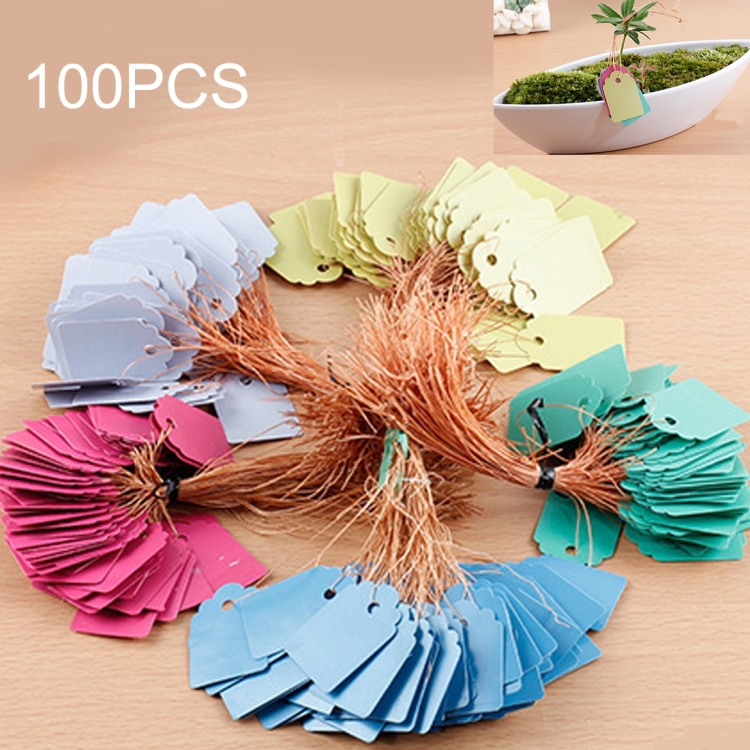100 PCS Waterproof Durable and Reusable Plastic Nursery Garden Plant Label Flower Tag Mark Plant Tag Labels, Random Color Delivery