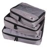 3 PCS / Sets Multi-function Football Texture 210D Polyester Waterproof Travel Clothes Underwear Storage Bag