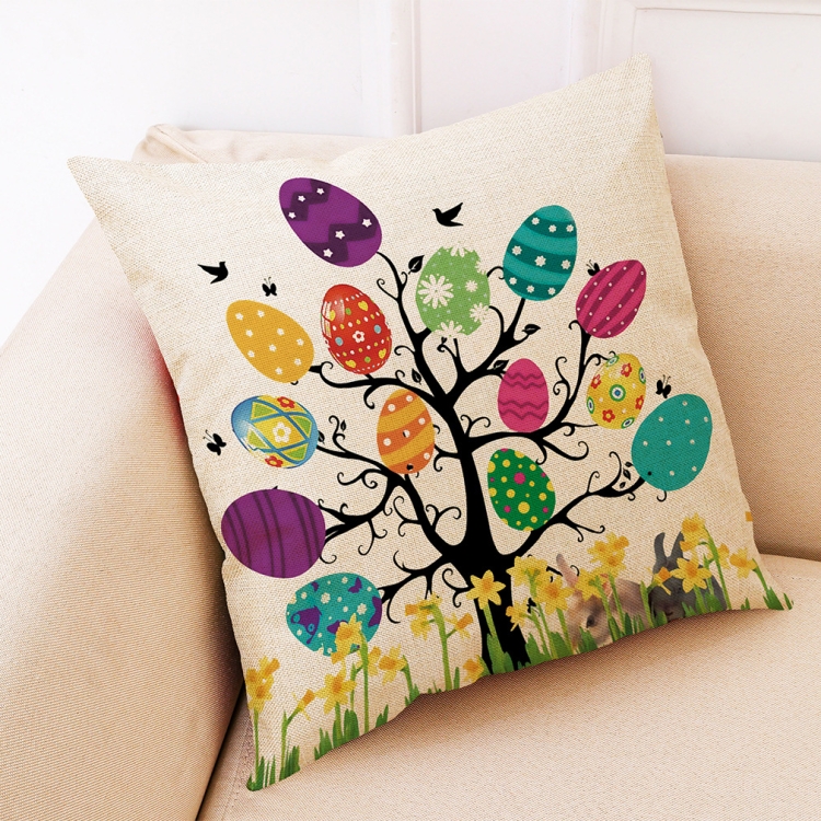 Easter Eggs Pattern Sofa Cushion Car Pillow, Size : 45 x 45cm