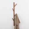 Creative Tree-shaped Solid Wood Hatstand Clothes Hanging Rack,Size: 75x3cm, Black Walnut