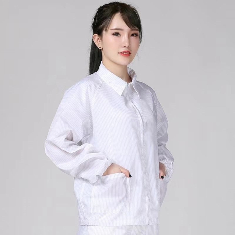 Antistatic Top Short Dust-free Jacket Lapel Overalls,Size:XXXL
