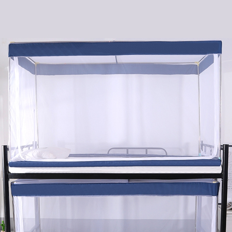 Student Dormitory Square Ceiling Zipper Mosquito Net Encryption Zipper Three Door Defence Mosquito for Upper Berth
