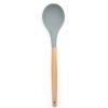 Silicone Wood Handle Round Cooking Spoon Heat-resistant Kitchen Tools