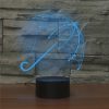 Umbrella Shape 3D Colorful LED Vision Light Table Lamp, Crack Remote Control Version