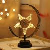 Star Moon Shape Iron Night Light Decorative Light, USB Version