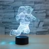 Astronaut Shape 3D Colorful LED Vision Light Table Lamp, Crack Remote Control Version