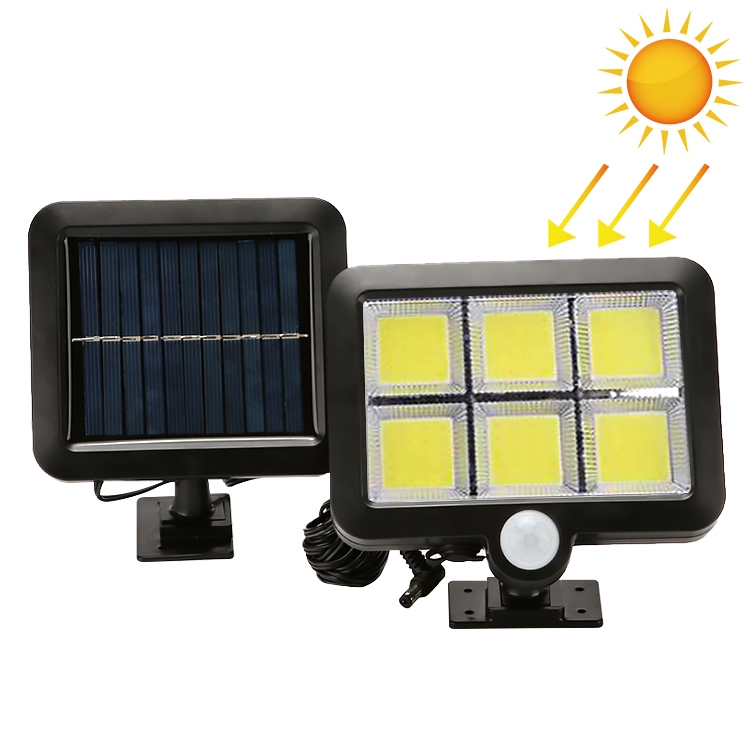 Solar Wall Light Six Grid Separate Human Body Induction Garden Light Waterproof Outdoor Lighting Street Light