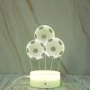 Three Footballs Shape Creative Crack Touch Dimming 3D Colorful Decorative Night Light
