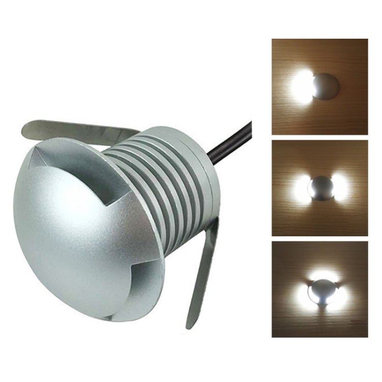 3W LED Embedded Polarized Buried Lamp IP67 Waterproof Turtle Shell Lamp Outdoor Garden Lawn Lamp, White Light 6000K Q2 Two-way Light