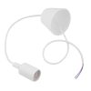 E27 Lamp Holder Hanging Wire Chandelier Lamp Holder Bulb Base Power Cable with Lampshade, Cable Length: 1m