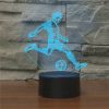 Play Football Black Base Creative 3D LED Decorative Night Light, USB with Touch Button Version