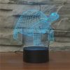 Tortoise Black Base Creative 3D LED Decorative Night Light, USB with Touch Button Version