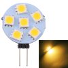 G4 6 LEDs SMD 5050 72LM 2800-3200K Stepless Dimming Energy Saving Light Pin Base Lamp Bulb, DC 12V