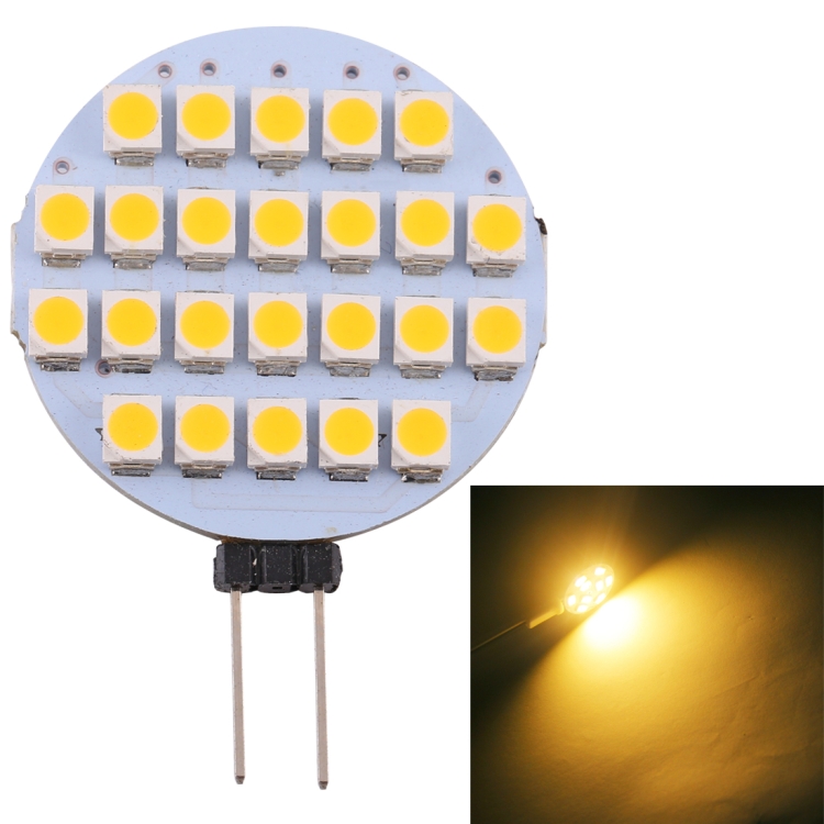G4 24 LEDs SMD 3528 168LM 2800-3200K Stepless Dimming Energy Saving Light Pin Base Lamp Bulb, DC 12V
