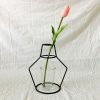 Black Iron Flower Vase Frame Plant Holder, Decorating Indoor Cafe Home, Size: 15cm x 20cm