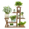 Wooden Plant Flower Display Stand Wood Pot Shelf Storage Rack