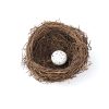8cm Simulation Bird Nest + 1 PCS Bird Egg Holiday Decoration