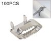 100 PCS 15.88mm 304 Stainless Steel Tie Lock Type Cable Wrapped Bundle Buckle