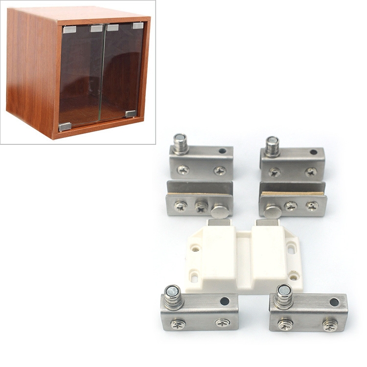 Glass Clip Double Door Touching Exhibition Cabinet Hinge