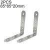 2pcs Stainless Steel 90 Degree Angle Bracket,Corner Brace Joint Bracket Fastener Furniture Cabinet Screens Wall (85mm)