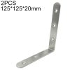 2pcs Stainless Steel 90 Degree Angle Bracket,Corner Brace Joint Bracket Fastener Furniture Cabinet Screens Wall (125mm)